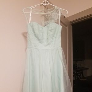 David's Bridal Bridesmaid Dress- Mint